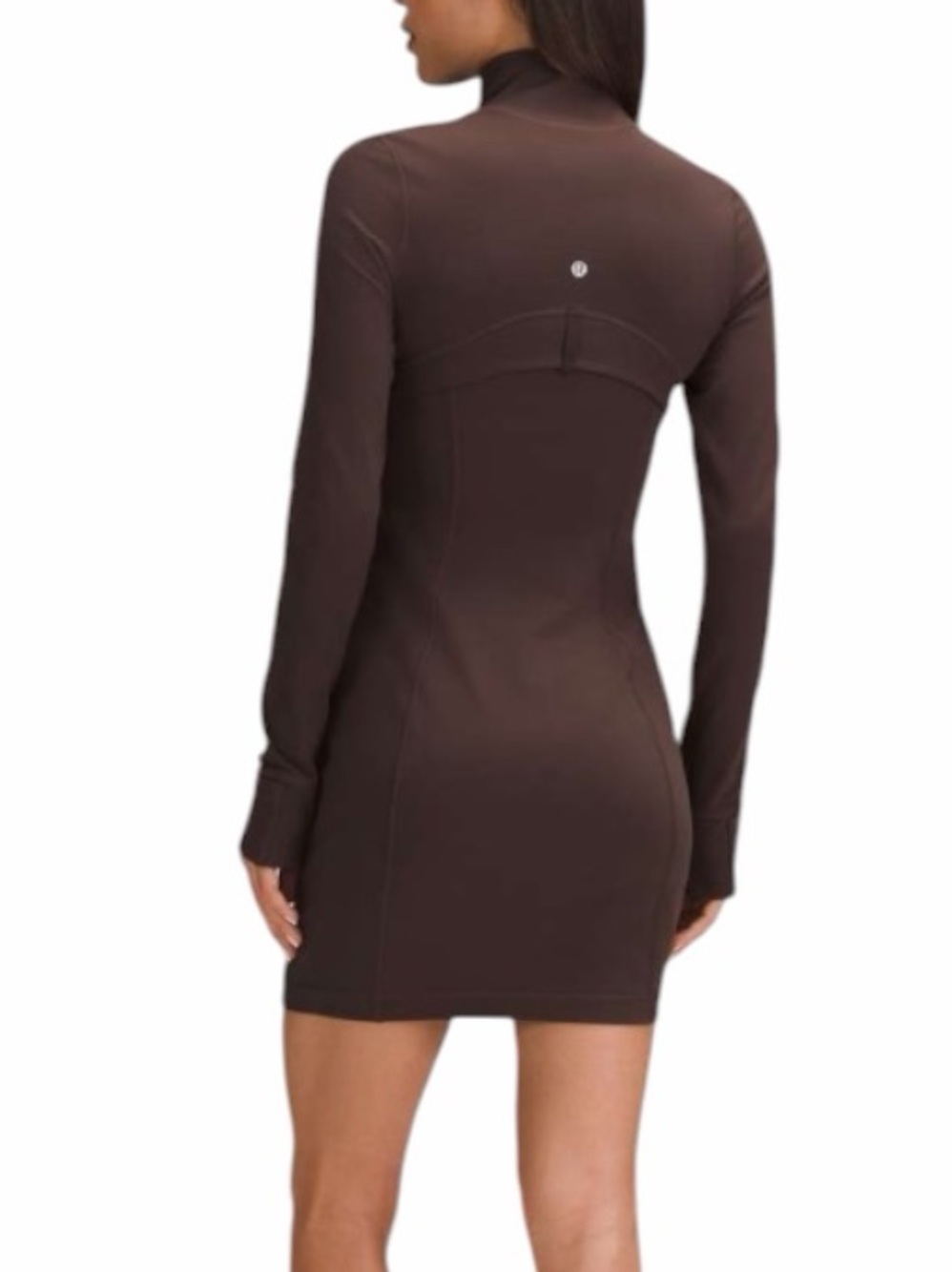 Lululemon Softstreme Long-Sleeve Half-Zip Dress Brown
 LongSleeve mock neck - Picture 5 of 10